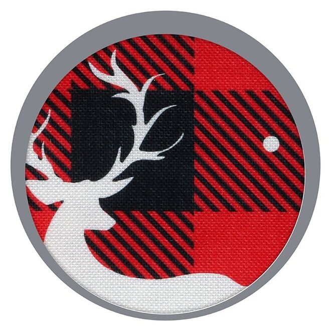 Caminho de Mesa Natalino Xadrez Vermelho 1,8m x 33cm Decorativo