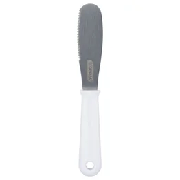 Espátula Manteiga com Serra Inox 4" Linha Pro Cabo Branco