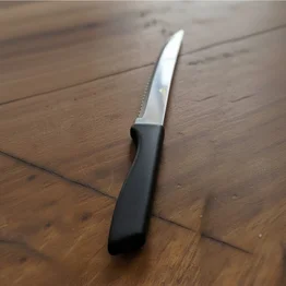 Jogo de Talheres Inox 24 Peças Cabene Cabo Plástico Preto