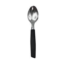 Kit 6 Peças Colher de Chá/Sobremesa Cabene Cabo Plástico Preto