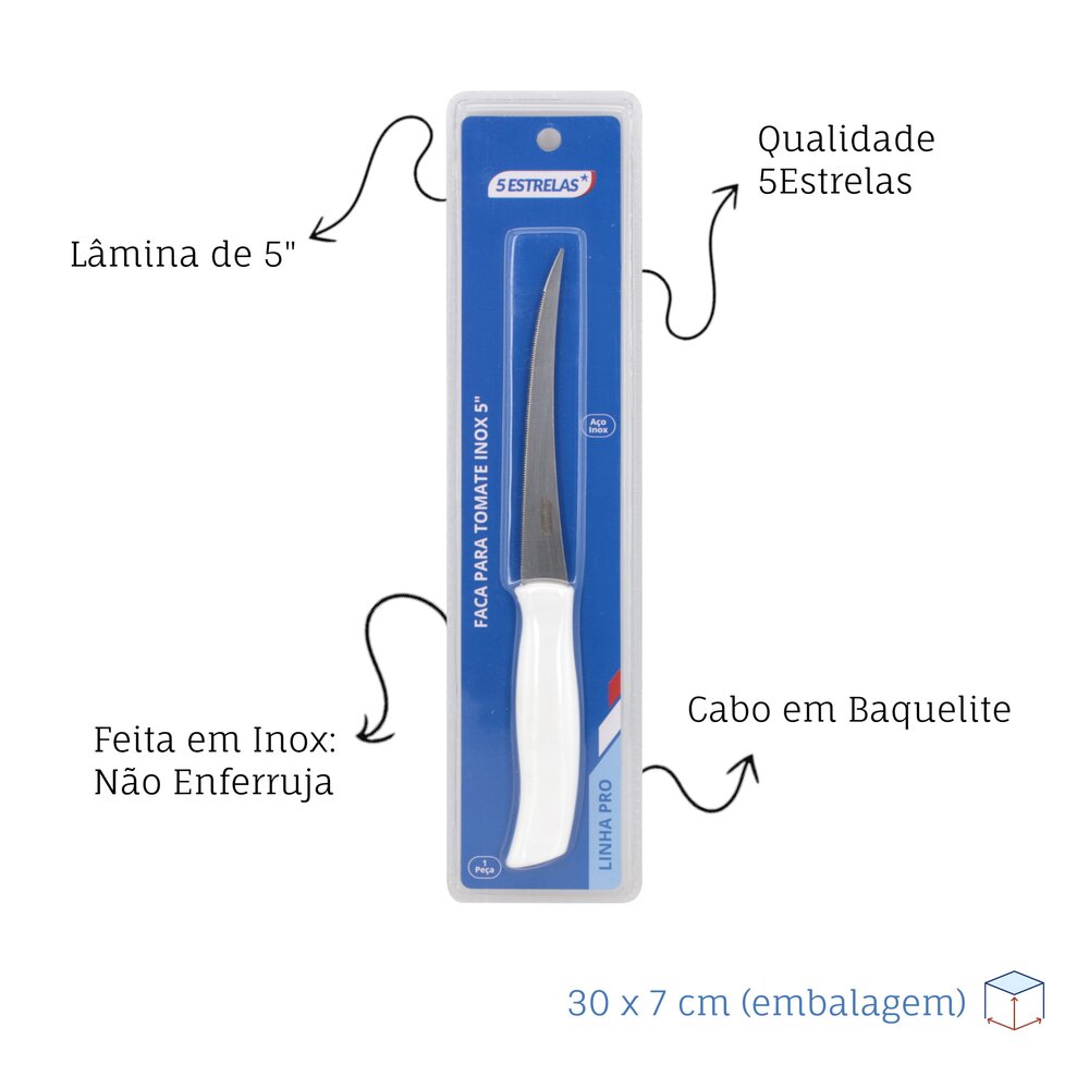 Faca para Tomate Profissional Inox 5