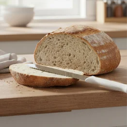 Faca de Pão Profissional Inox 8" Linha Pro Cabo Branco