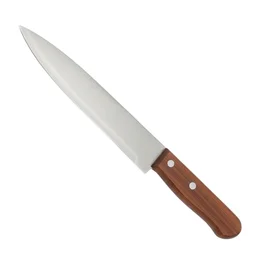 Faca Peixeira Inox 7" Cabo de Madeira e Aço Inox Linha Raiz
