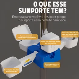 Organizador Sunporte Gancho para Guarda-Sol Suporte de Copos Taças Óculos Jóias