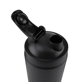 Garrafa Coqueteleira em Inox Preta 750ml Shake Gym