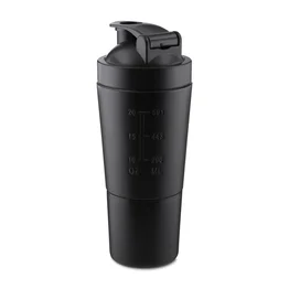 Garrafa Coqueteleira em Inox Preta 750ml Shake Gym