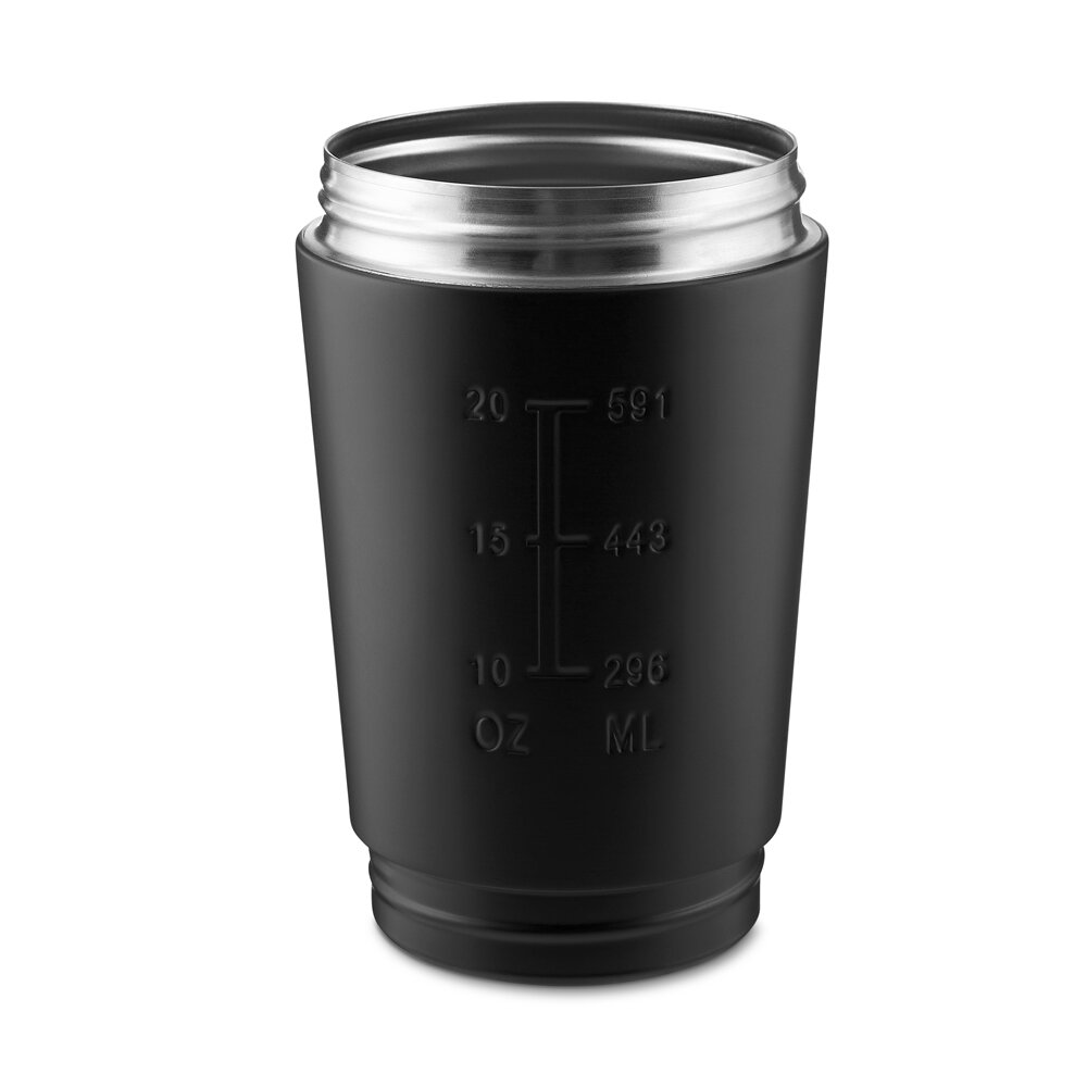 Garrafa Coqueteleira em Inox Preta 750ml Shake Gym