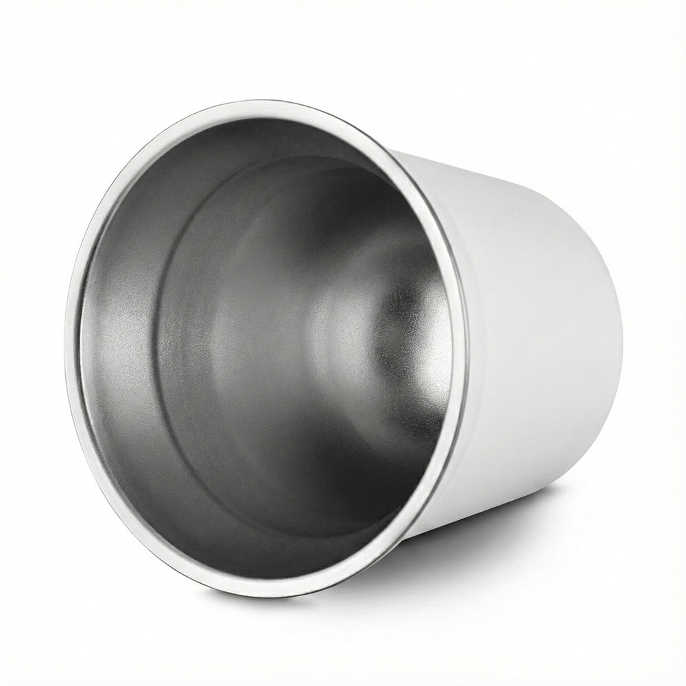 Copo Térmico Café Expresso 40ml Aço Inox Parede Dupla Branco