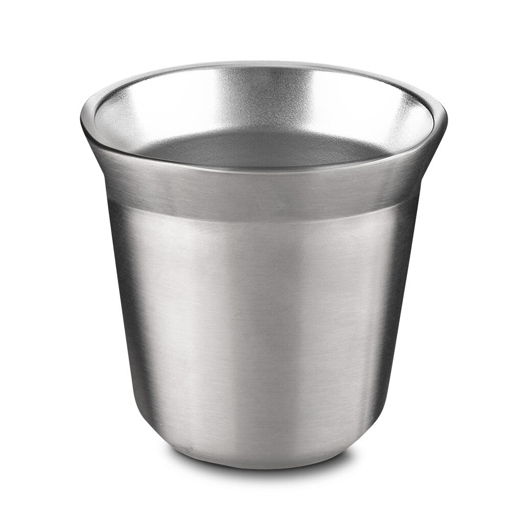 Copo Térmico Café Expresso 40ml Aço Inox Parede Dupla Prata