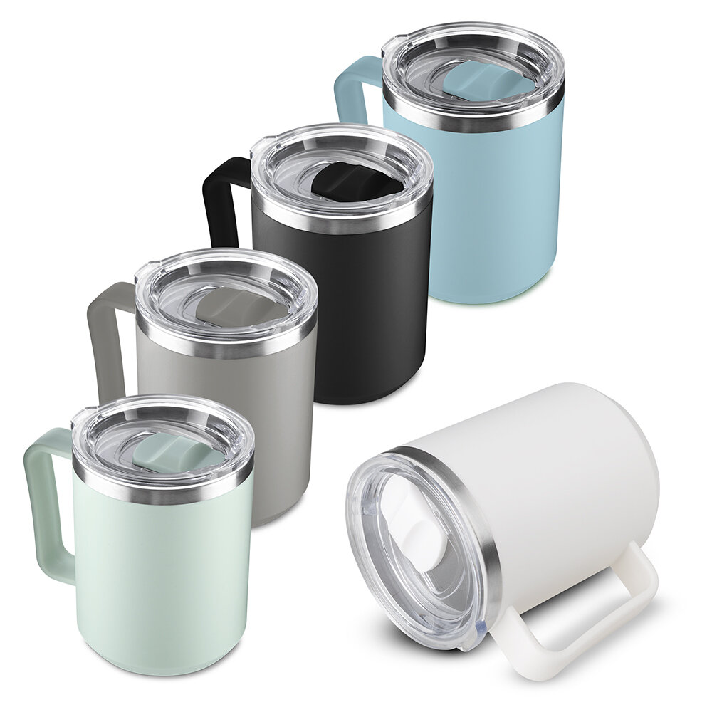 Caneca Térmica Café 450ml com Tampa Aço Inox Parede Dupla Preto
