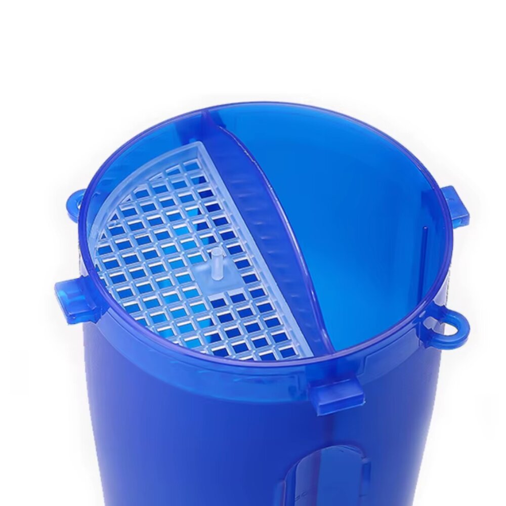 Garrafa Dupla Porta Ração e Água Pets com Pote Retrátil Azul