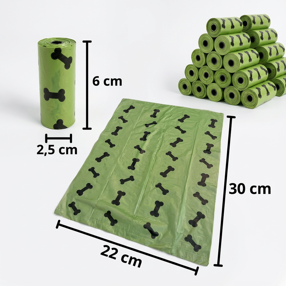 Cata Caca Pet com 10 Rolos e Suporte Verde Saquinhos