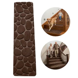 Tapete Antiderrapante Antiquedas Escadas Pets 20x76cm Marrom