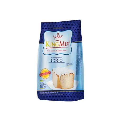 Mistura para Bolo Coco King Mix 450g Sem Glúten Sem Lactose