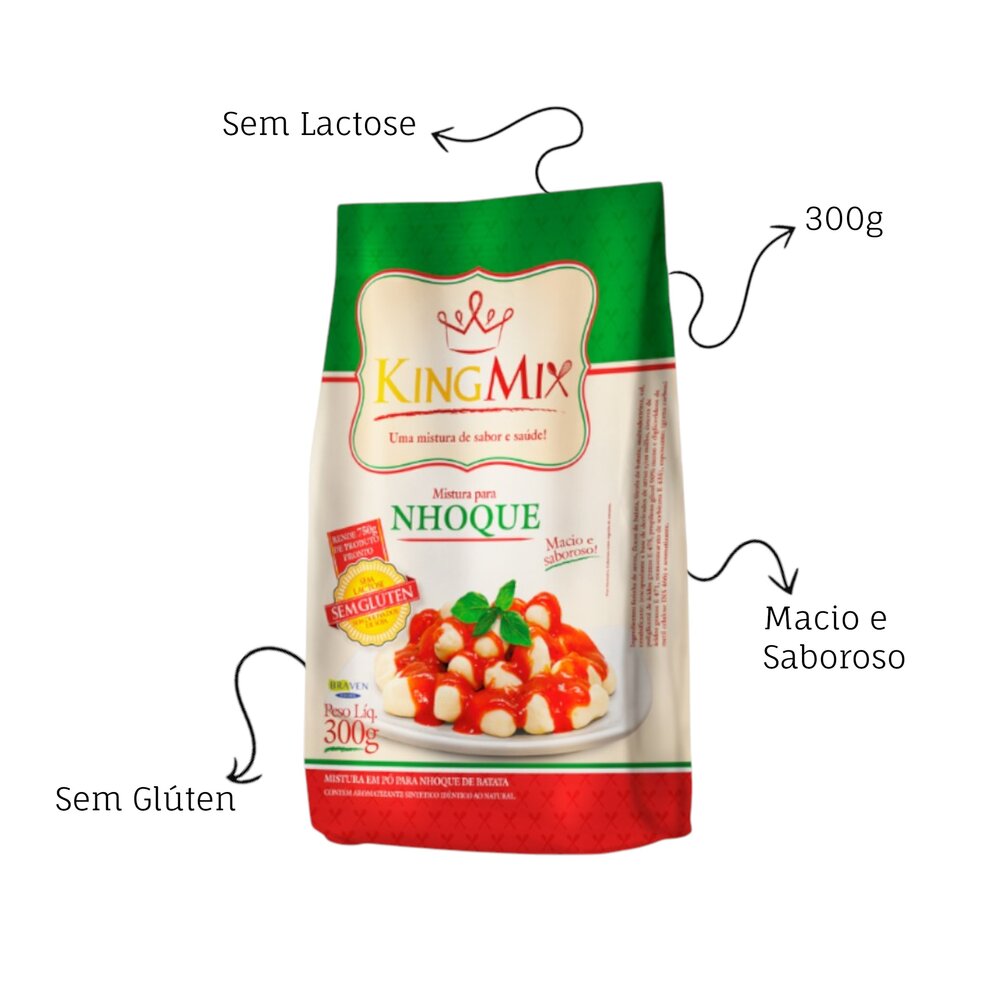 Mistura para Nhoque King Mix 300g Sem Glúten e Sem Lactose
