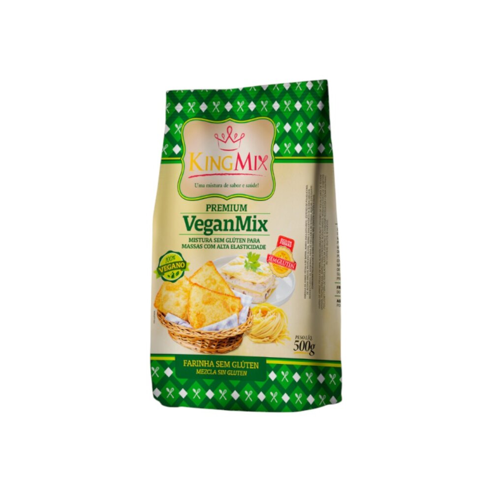 Farinha Vegana Vegan Mix King Mix 500g Massas Pastéis Lasanha