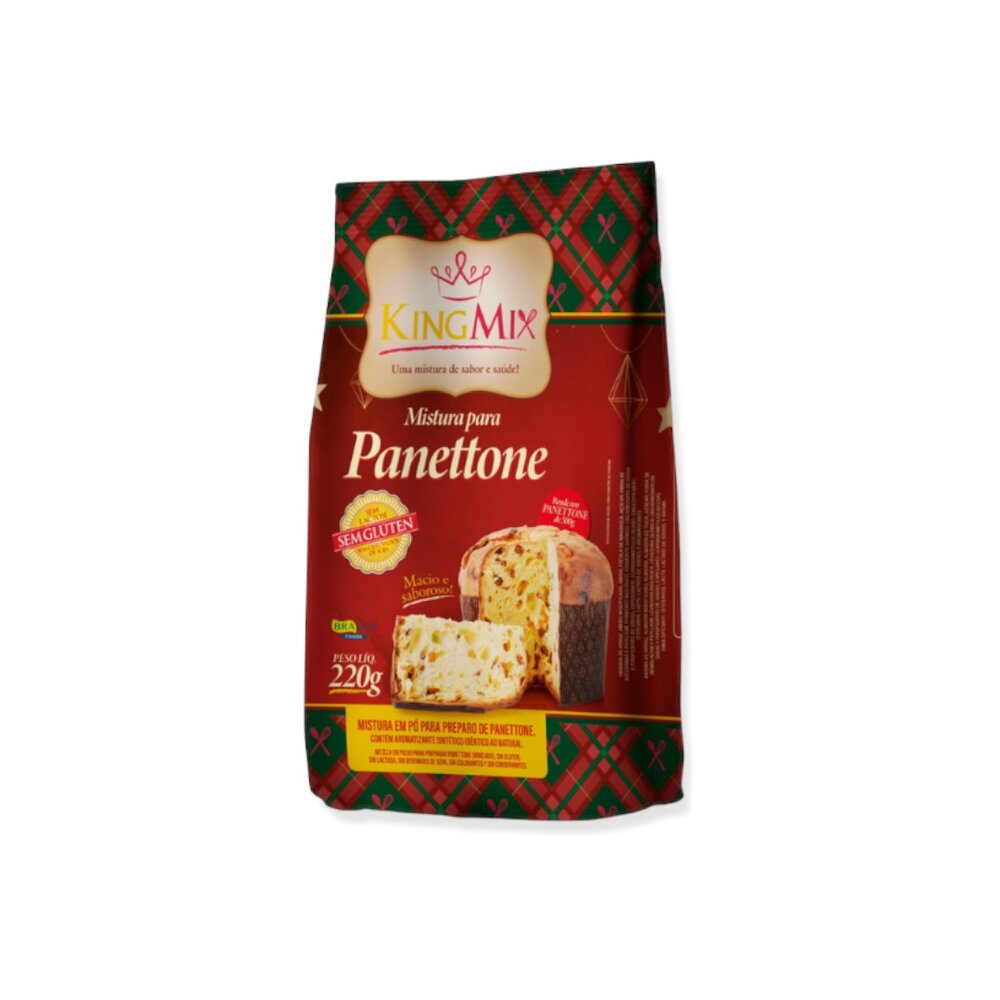 Mistura em Pó para Panettone King Mix 220g com Forminha