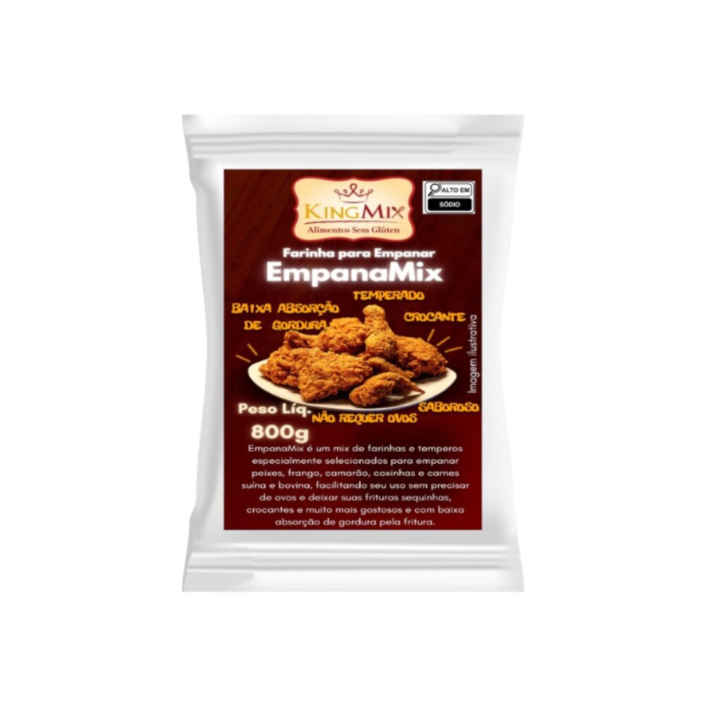 Mistura para Empanar Empanamix King Mix 800g Sem Glúten