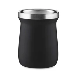 Kit Tereré Cuia Térmica Preta 250ml e Bomba Inox Mantém Gelado