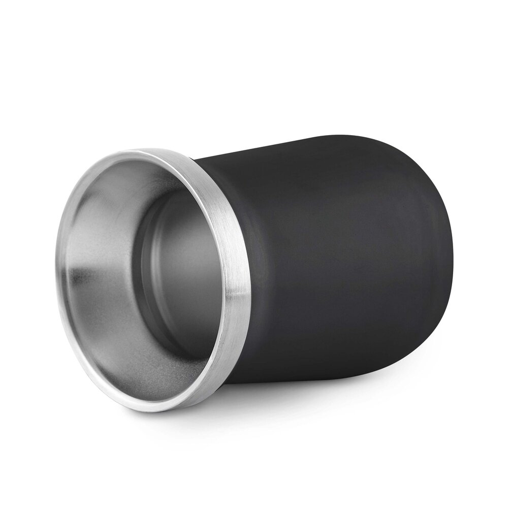 Kit Tereré Cuia Térmica Preta 250ml e Bomba Inox Mantém Gelado