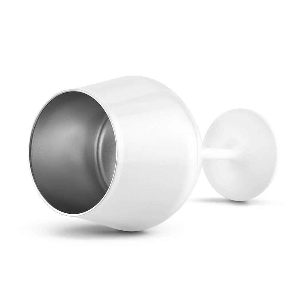 Taça Térmica Inox 350ml com Haste Removível Vira Copo Branca