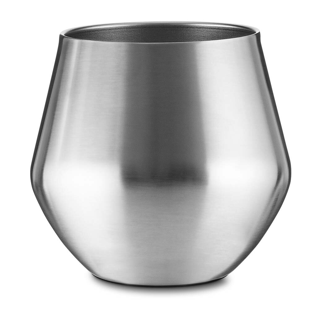 Taça Térmica Inox 350ml com Haste Removível Vira Copo Prata