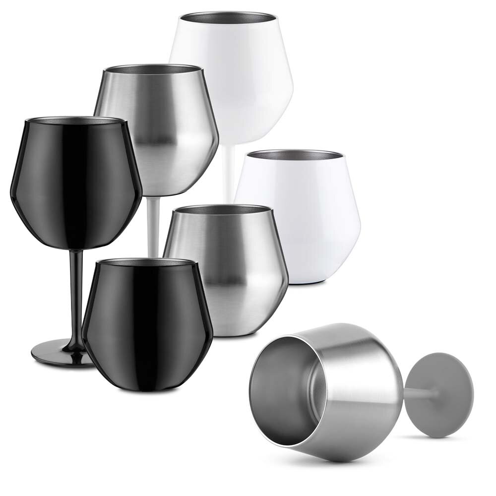 Taça Térmica Inox 350ml com Haste Removível Vira Copo Prata