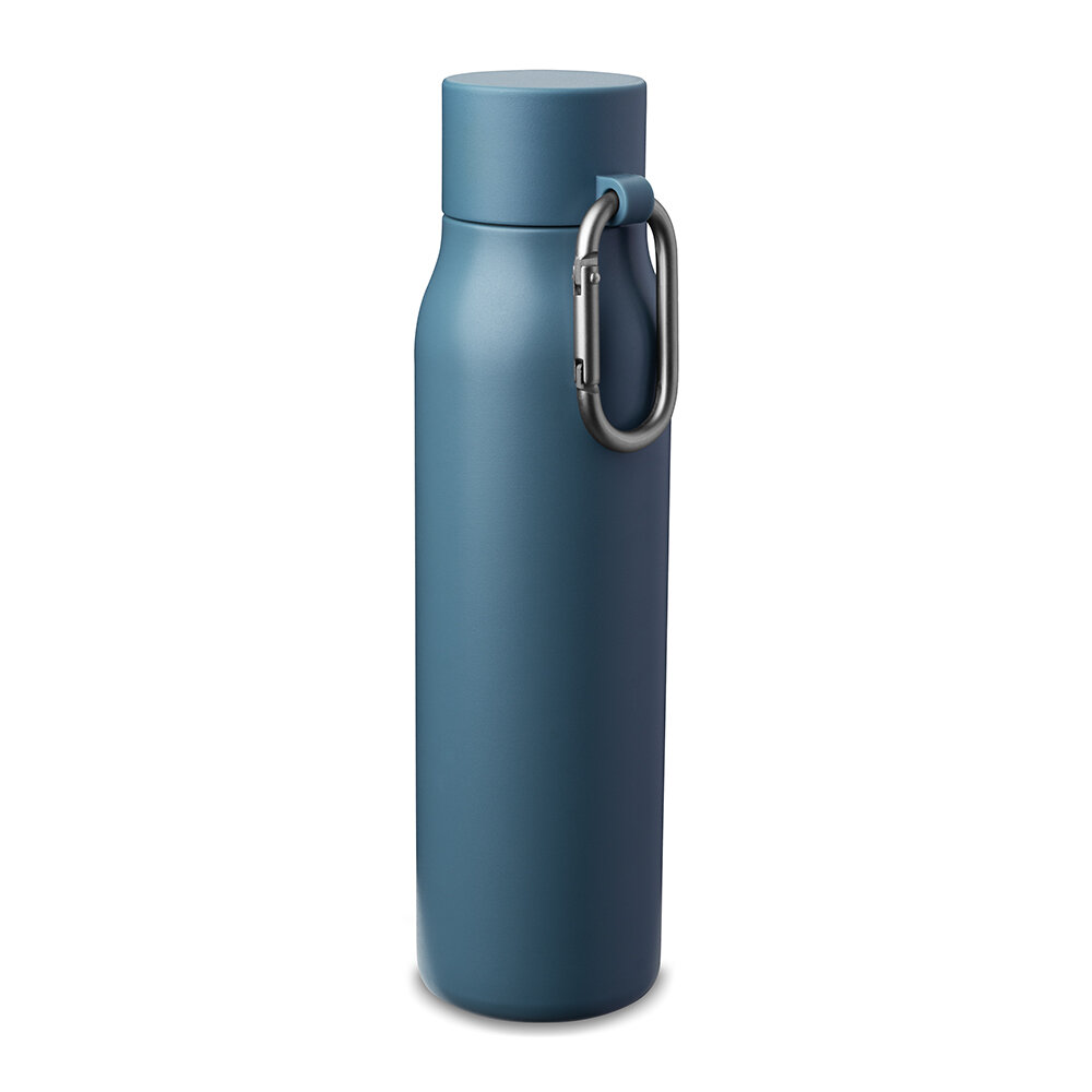 Garrafa Térmica Inox Parede Dupla 550ml Tampa Rosqueável Azul Celeste