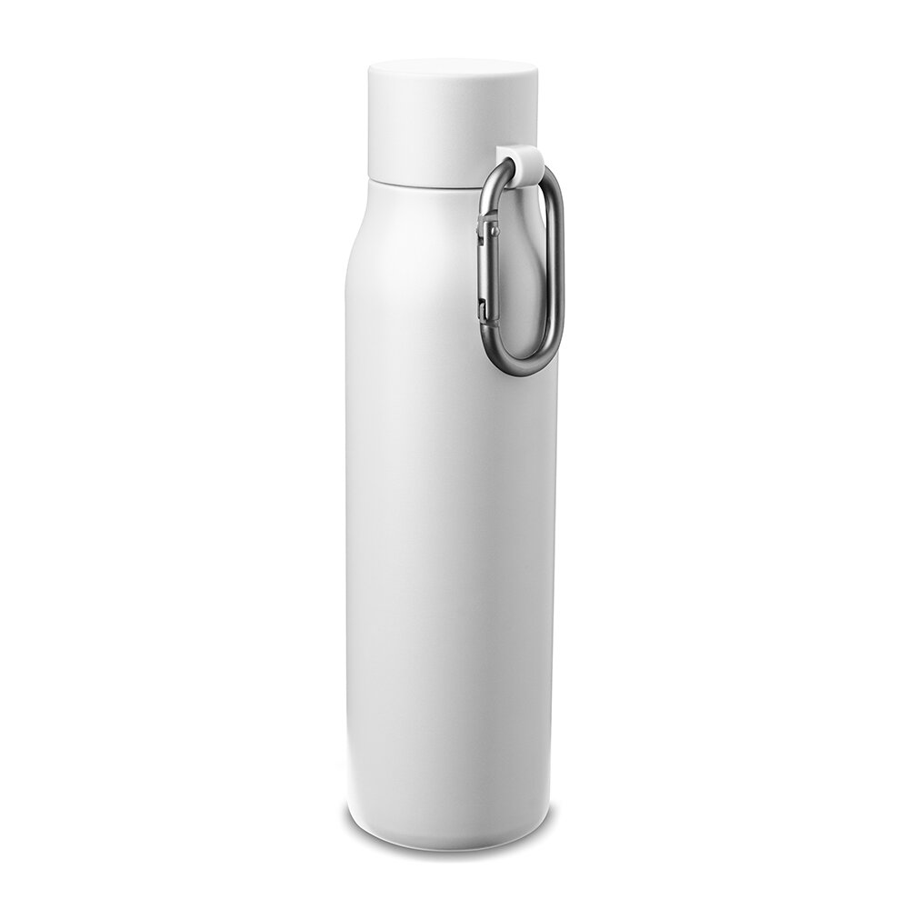 Garrafa Térmica Inox Parede Dupla 550ml Tampa Rosqueável Branca