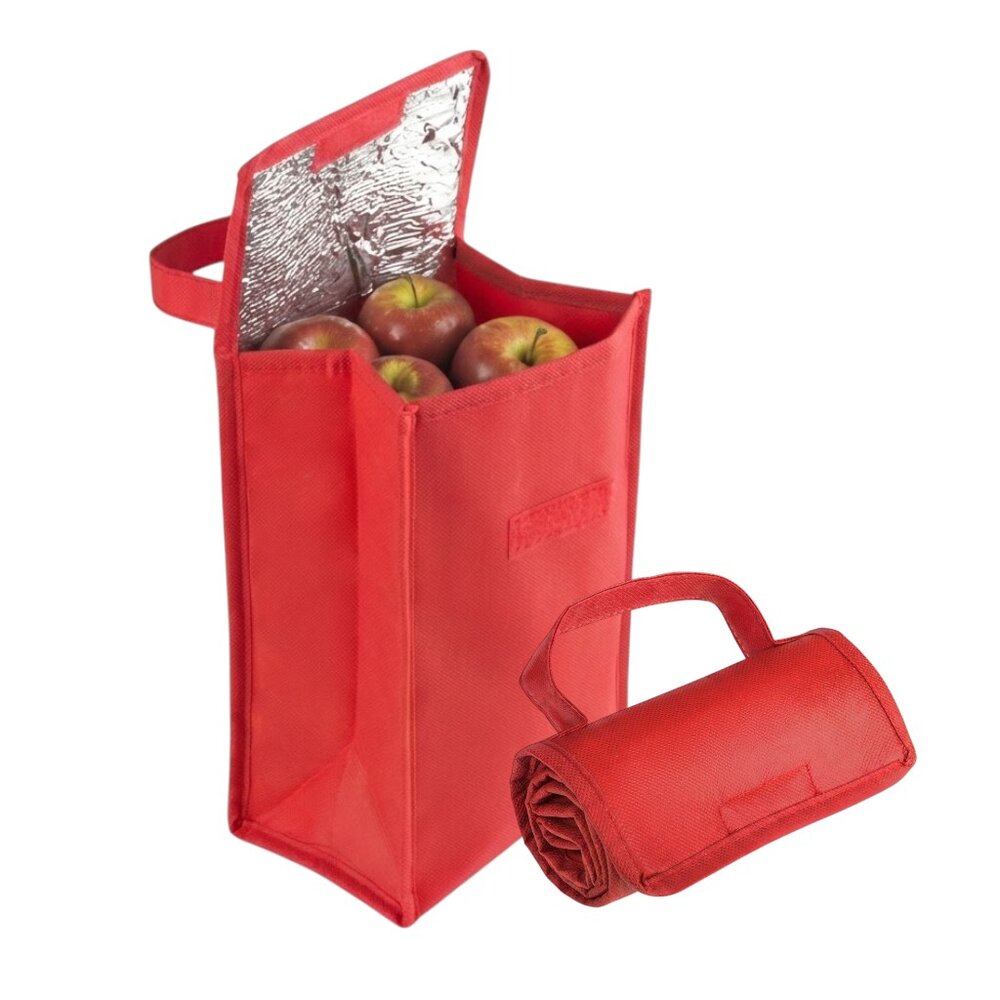 Bolsa Térmica Dobrável Interior Alumínio 4,8L Vermelha