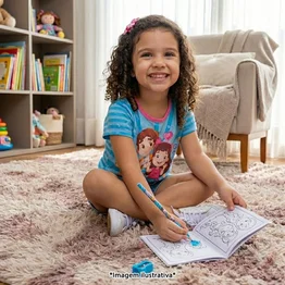 Kit Escolar Infantil Maria Clara e JP Estojo, Canetinhas e Lápis