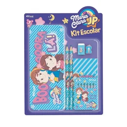 Kit Escolar Infantil Maria Clara e JP Estojo, Canetinhas e Lápis