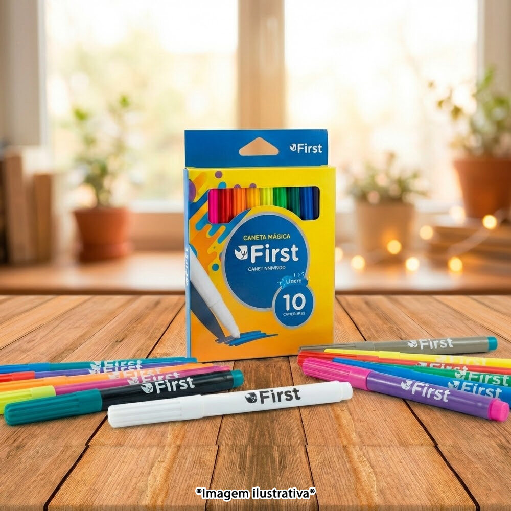 Canetinha Mágica Revela Cores 10 Cores Efeito Surpresa