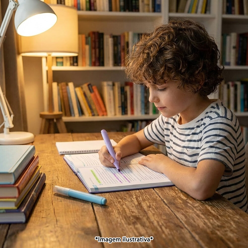 Marca Texto Triangular Tom Pastel Kit com 6 Cores