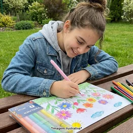 Kit Marcador Fineliner Tom Pastel 6 Cores Traço Preciso