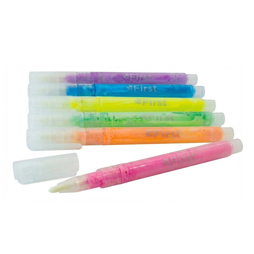 Giz Líquido Neon 6 Cores para Quadro, Vidro e Espelho