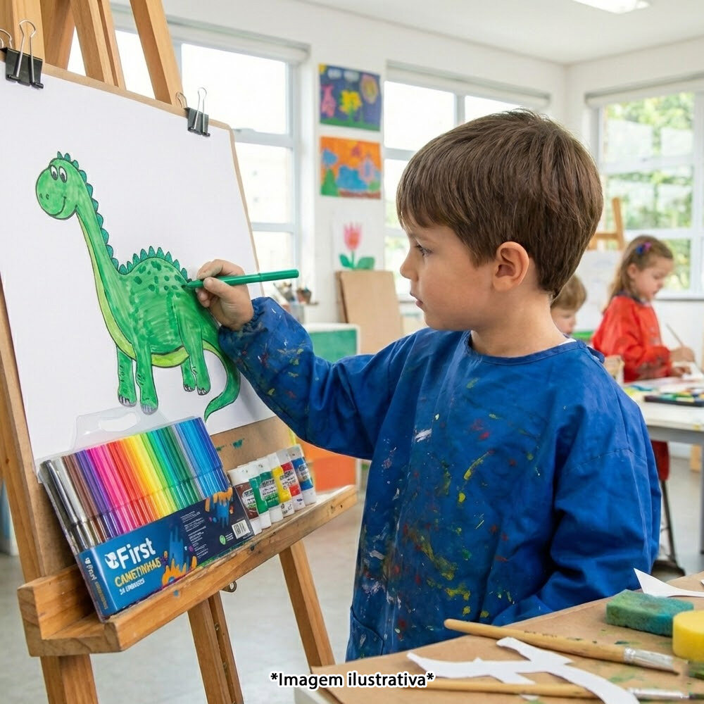 Kit Canetinha Hidrocor 24 Cores Vibrantes Lavável