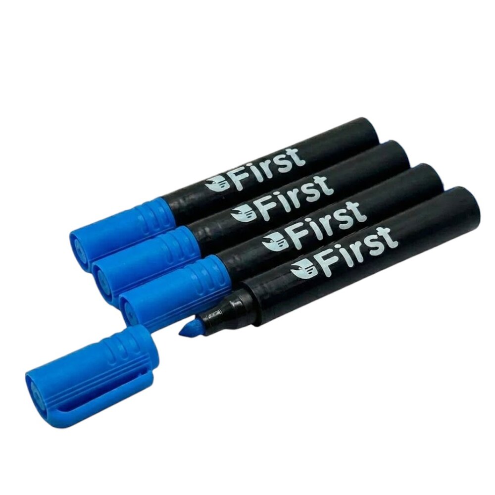 Marcador Permanente Azul Chanfrado Caixa com 10