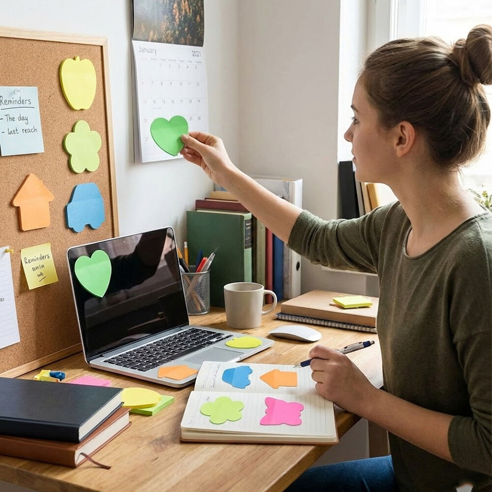 Bloco de Notas Translúcido PET 50 Folhas Envio Sortido