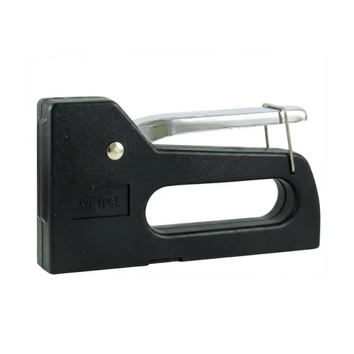 Grampeador Tapeceiro Plástico Preto com Alavanca Metálica Manual