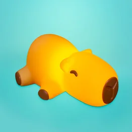 Luminária 3D Capivara Baby Deitada Bivolt Decoração Criativa