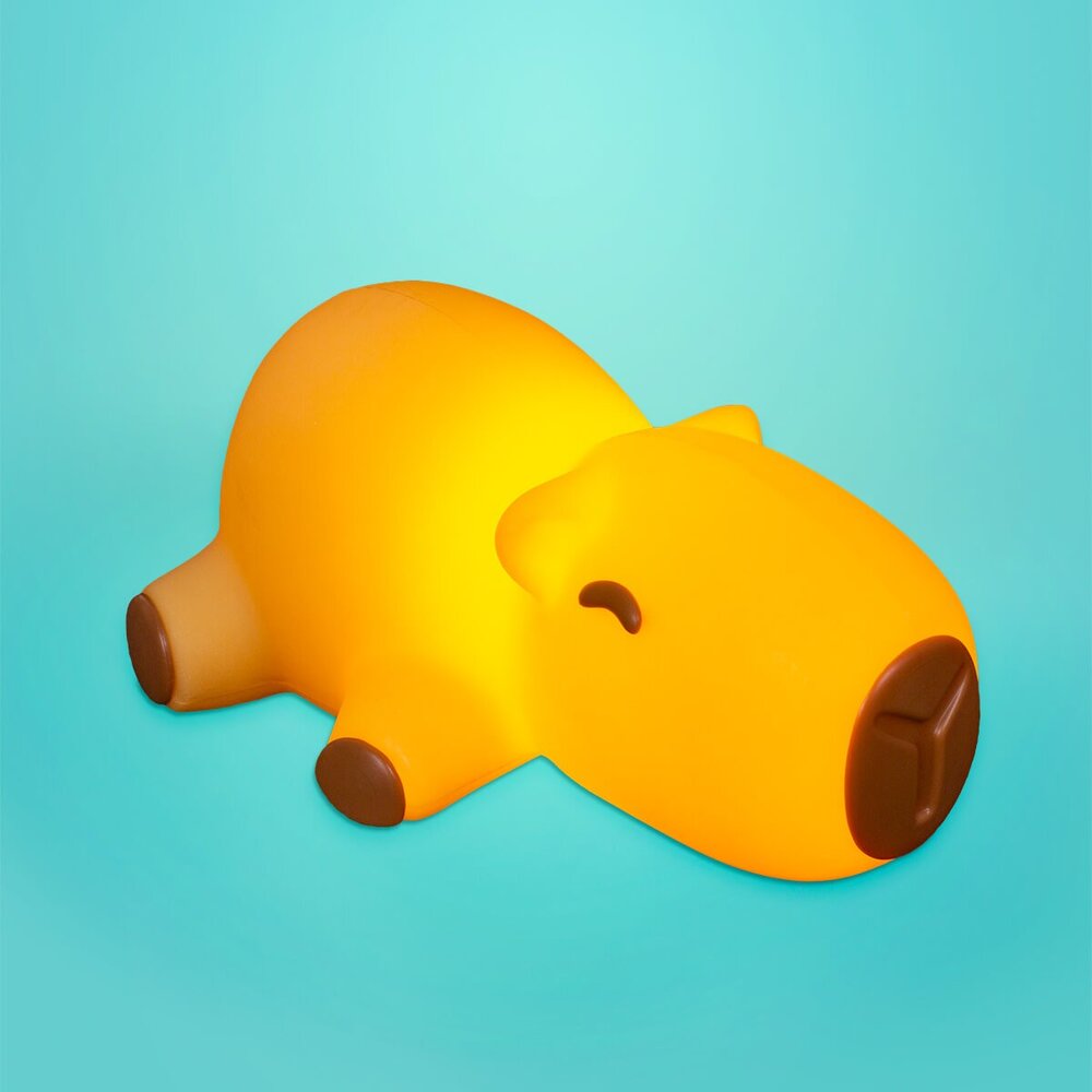 Luminária 3D Capivara Baby Deitada Bivolt Decoração Criativa