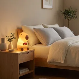 Luminária 3D Capivara Fofa com Coração Bivolt Decoração Criativa
