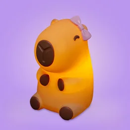 Luminária 3D Capivara Baby Girl Bivolt Decoração Criativa