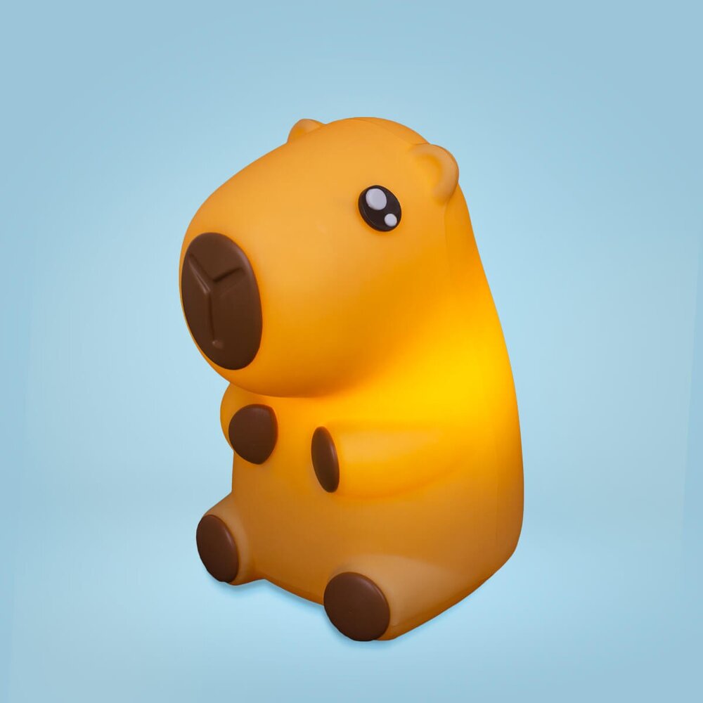 Luminária 3D Capivara Kawaii Boy Bivolt Decoração Criativa