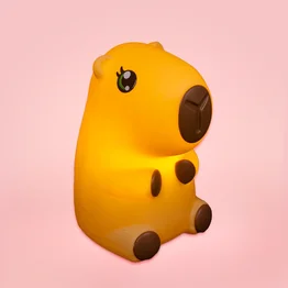 Luminária 3D Capivara Kawaii Girl Bivolt Decoração Criativa