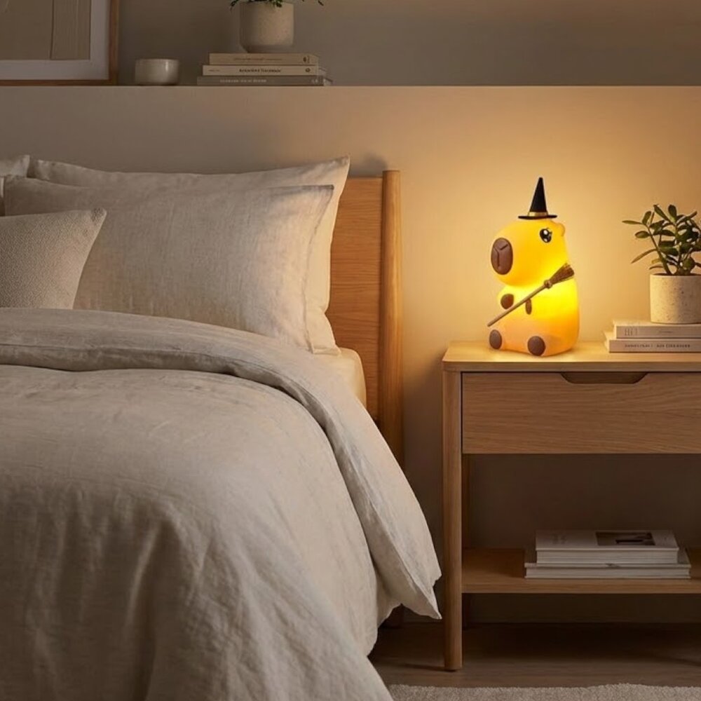 Luminária 3D Capivara Bruxa Bivolt Decoração Criativa