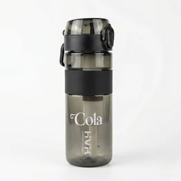 Garrafa 600ml Preta com Filtro de Carvão Ativado até 1200L