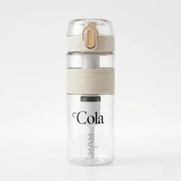 Garrafa 600ml Off White com Filtro de Carvão Ativado até 1200L