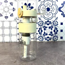 Garrafa 600ml Off White com Filtro de Carvão Ativado até 1200L